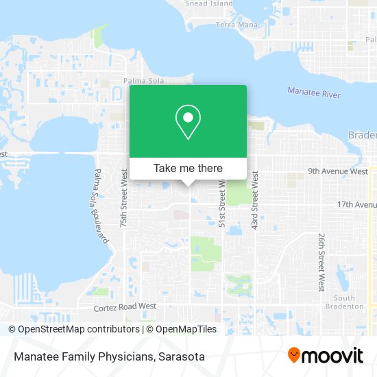 Manatee Family Physicians map