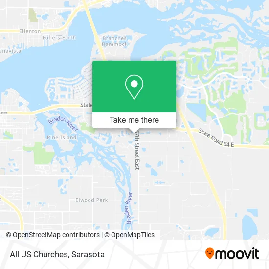 All US Churches map