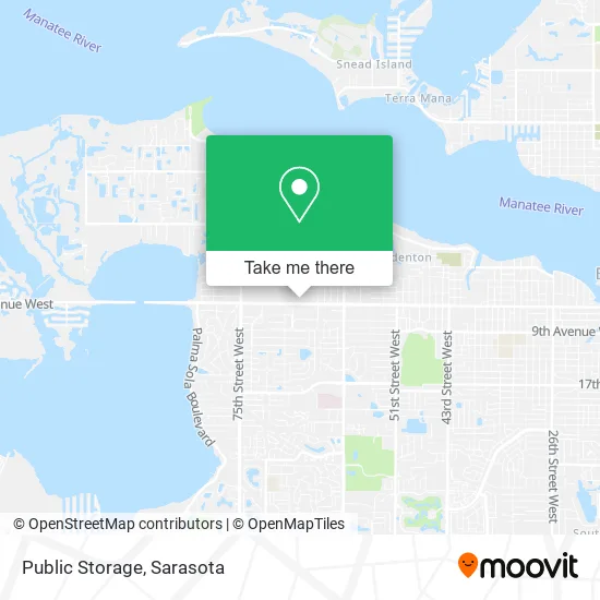 Mapa de Public Storage