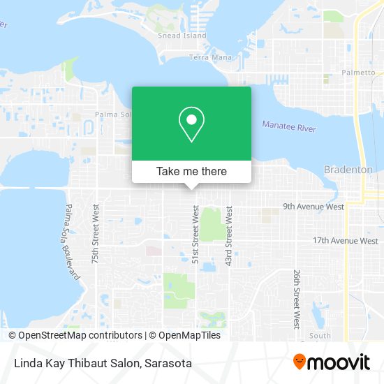 Linda Kay Thibaut Salon map