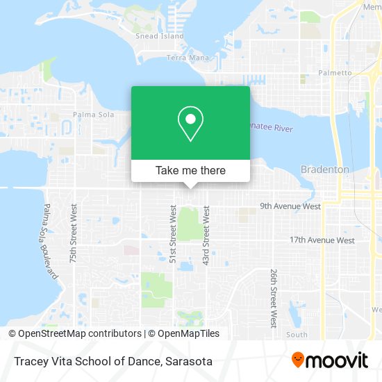 Mapa de Tracey Vita School of Dance