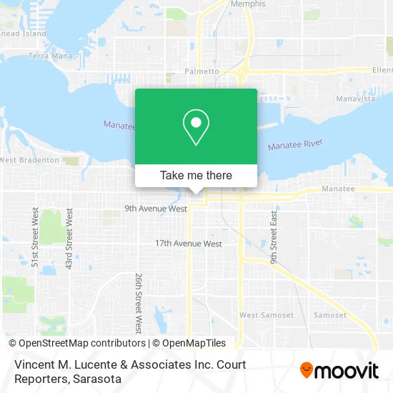 Vincent M. Lucente & Associates Inc. Court Reporters map