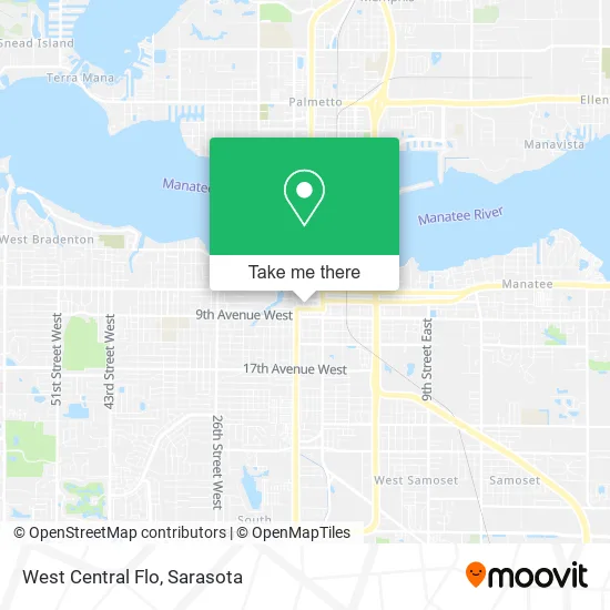 West Central Flo map