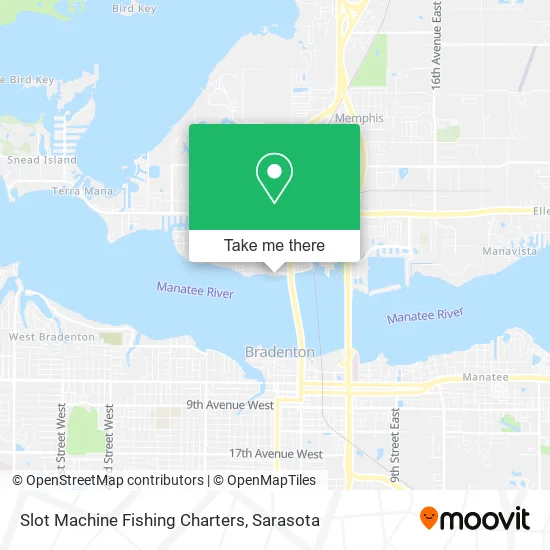 Slot Machine Fishing Charters map