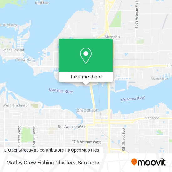 Motley Crew Fishing Charters map