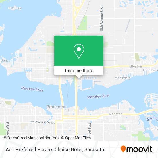 Aco Preferred Players Choice Hotel map