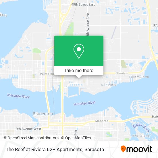 The Reef at Riviera 62+ Apartments map