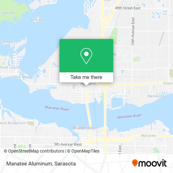 Mapa de Manatee Aluminum