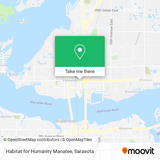 Habitat for Humanity Manatee map
