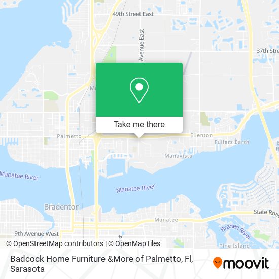 Badcock Home Furniture &More of Palmetto, Fl map