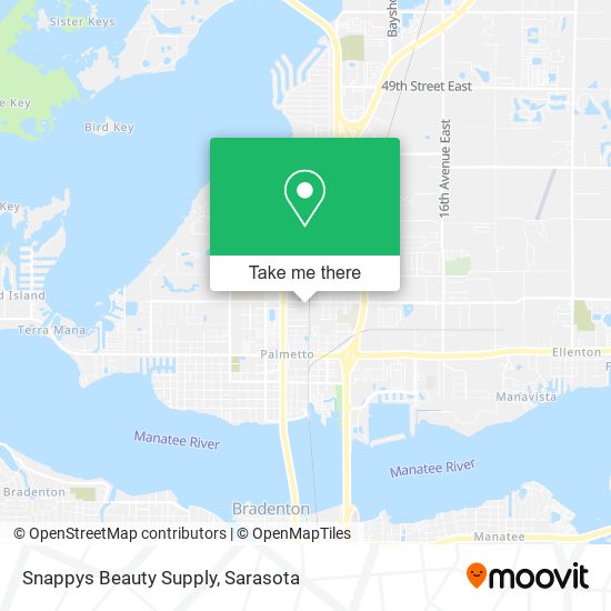 Mapa de Snappys Beauty Supply