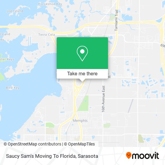 Saucy Sam's Moving To Florida map