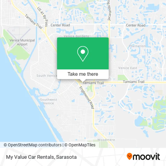 My Value Car Rentals map