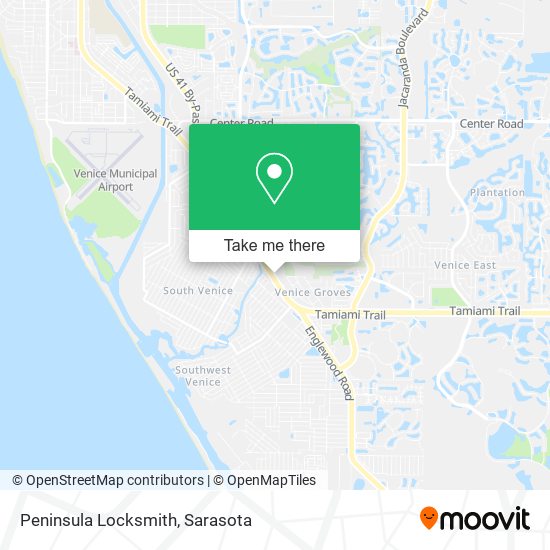 Peninsula Locksmith map