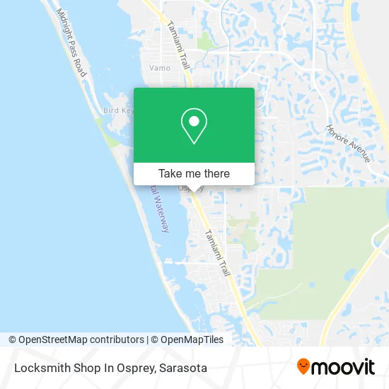 Locksmith Shop In Osprey map