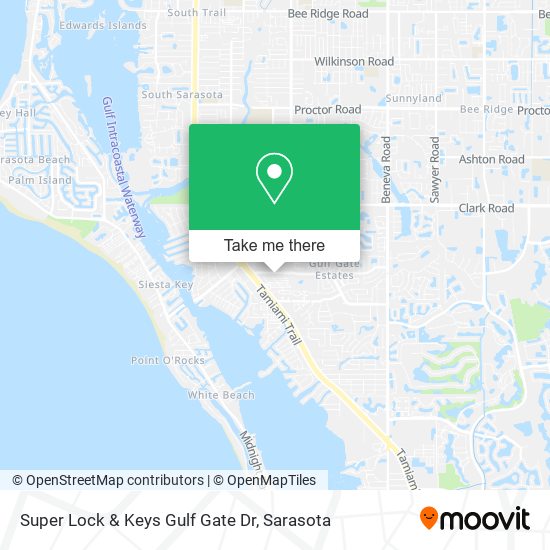Super Lock & Keys Gulf Gate Dr map