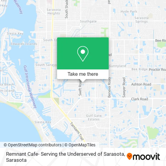 Remnant Cafe- Serving the Underserved of Sarasota map