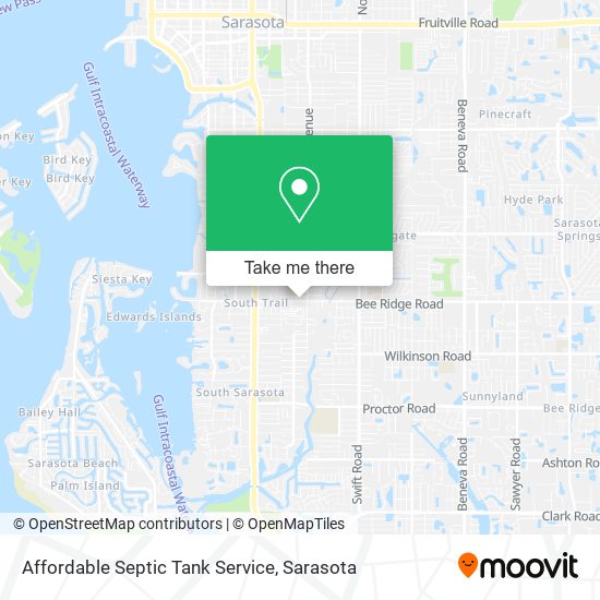 Affordable Septic Tank Service map