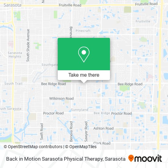 Mapa de Back in Motion Sarasota Physical Therapy