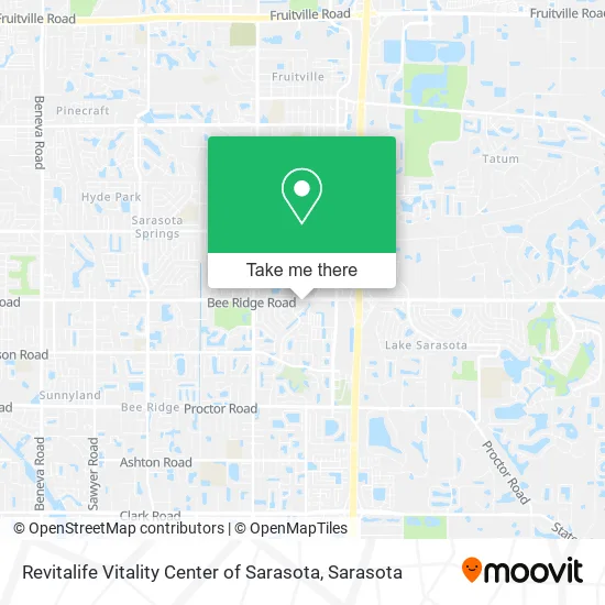 Revitalife Vitality Center of Sarasota map