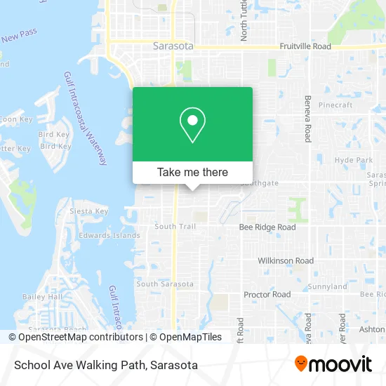 School Ave Walking Path map
