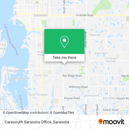 Caresouth Sarasota Office map