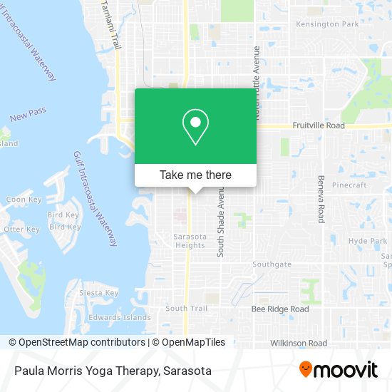 Mapa de Paula Morris Yoga Therapy