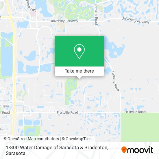 1-800 Water Damage of Sarasota & Bradenton map