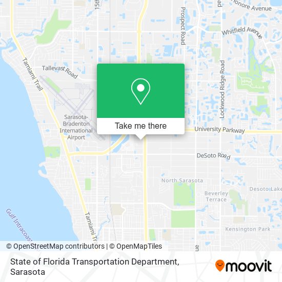 State of Florida Transportation Department map
