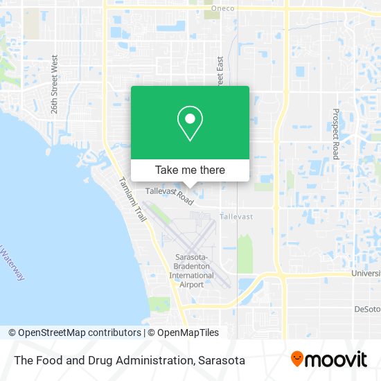 Mapa de The Food and Drug Administration