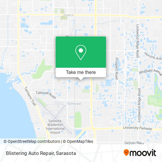 Blistering Auto Repair map
