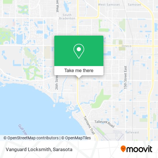 Vanguard Locksmith map