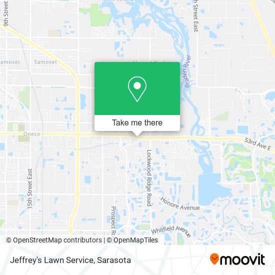 Jeffrey's Lawn Service map