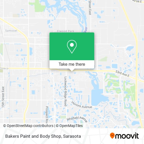 Bakers Paint and Body Shop map