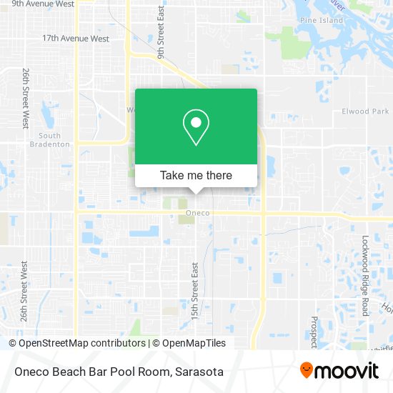 Oneco Beach Bar Pool Room map
