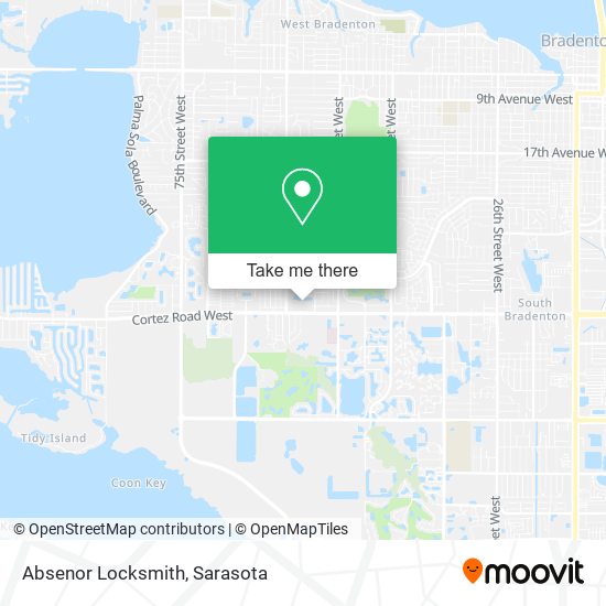 Absenor Locksmith map