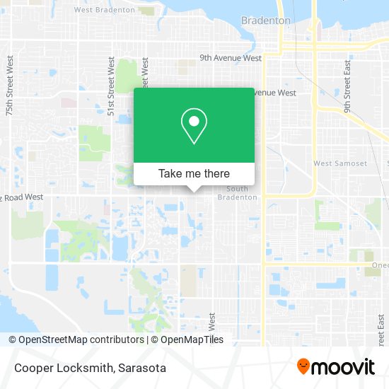 Mapa de Cooper Locksmith