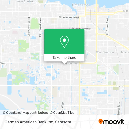 Mapa de German American Bank Itm