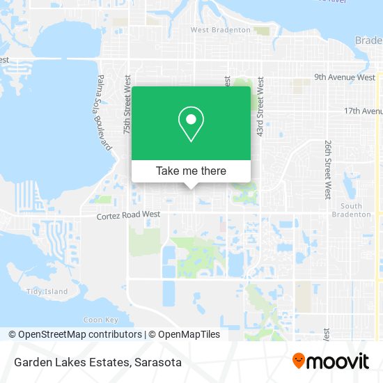 Garden Lakes Estates map