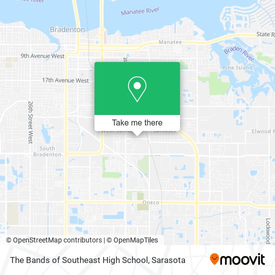 The Bands of Southeast High School map
