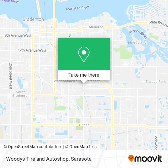 Woodys Tire and Autoshop map