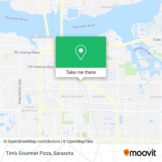 Tim's Gourmet Pizza map
