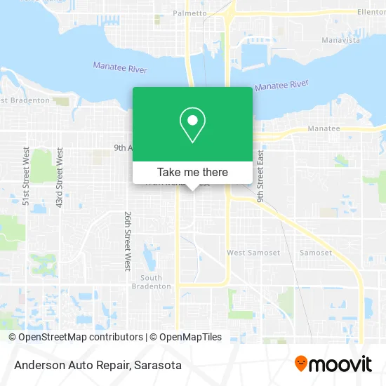Anderson Auto Repair map