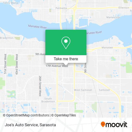 Mapa de Joe's Auto Service