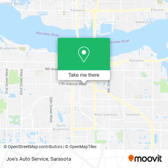 Joe's Auto Service map