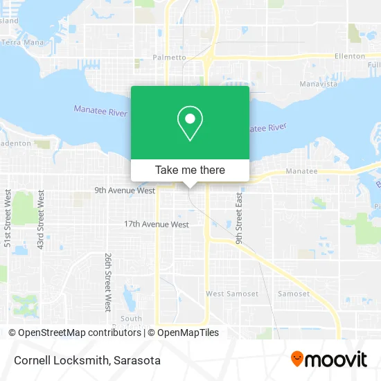 Cornell Locksmith map
