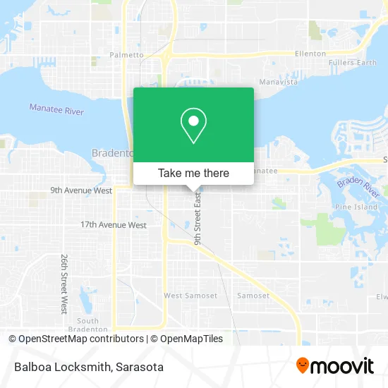 Balboa Locksmith map