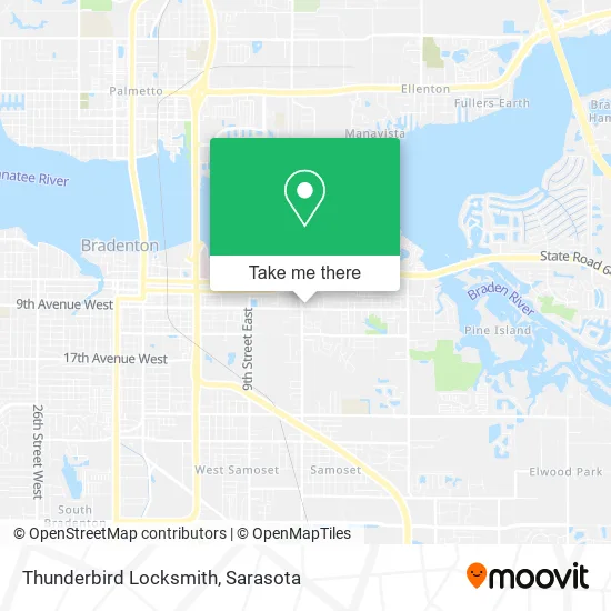 Thunderbird Locksmith map
