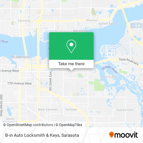 B-in Auto Locksmith & Keys map