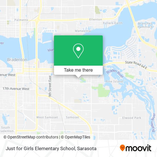 Just for Girls Elementary School map